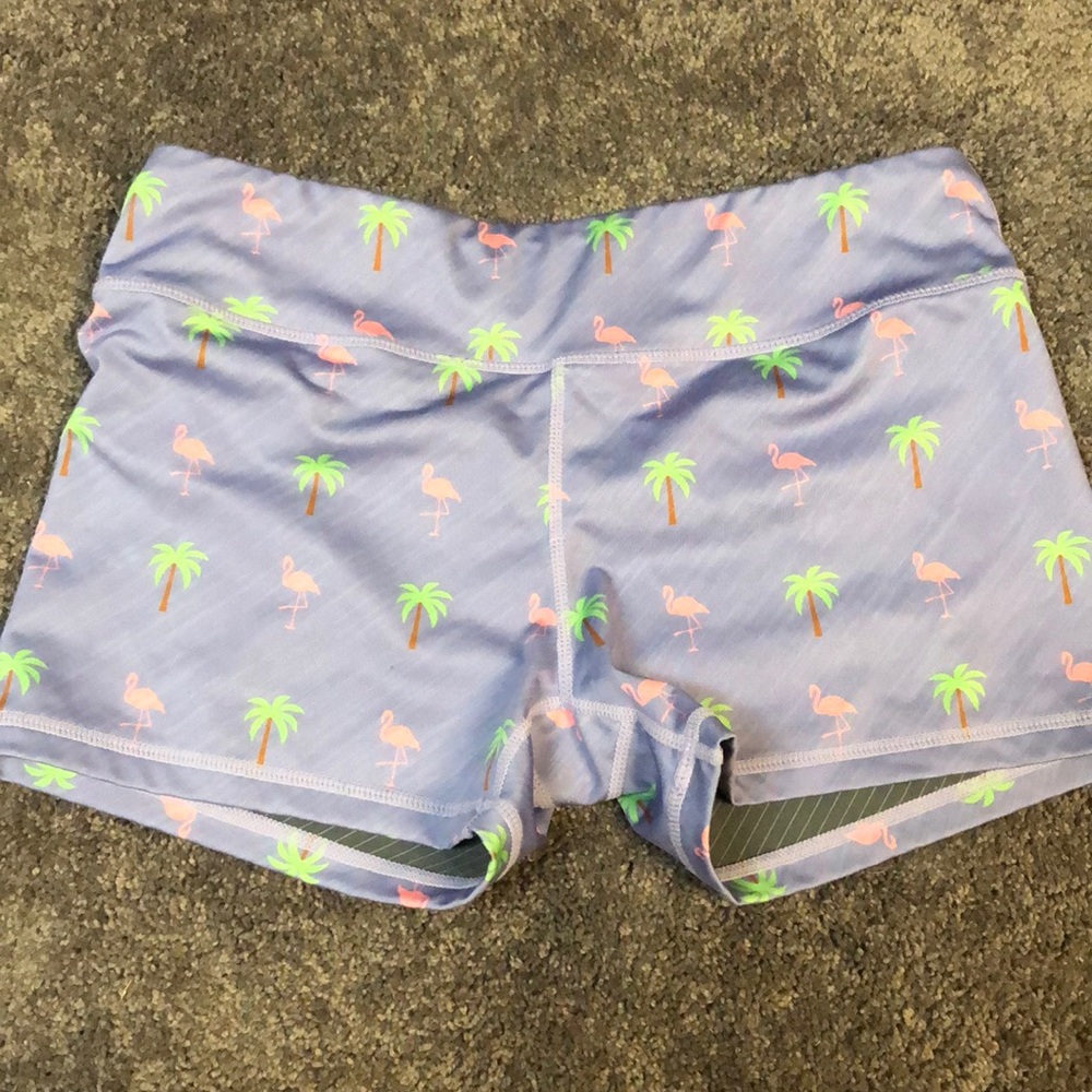 IAB MFG FLAMINGO AND PALMTREE SHIRTS SIZE L